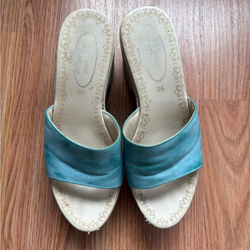 Bruno Magli Couture Wedge Sandals - Picture 4 of 7